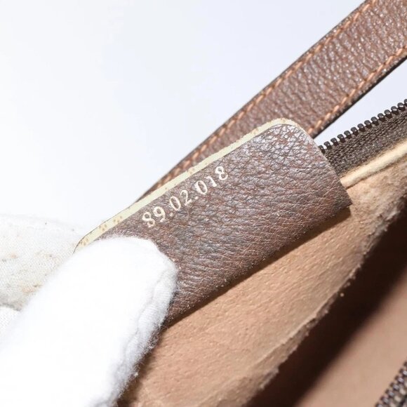 GUCCI GG Supreme Web Sherry Line Shoulder Bag PVC Beige 89 02 018 Auth - Picture 4 of 16